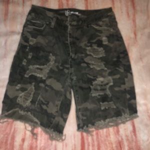 Woman’s camo Denim style shorts.